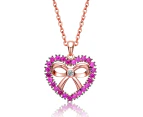 GiGiGirl Heart Shaped Bow Tie Pendant Necklace for Kids and Girls