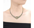 Rachel Glauber Gold Necklace with Cubic Zirconia Leopard Design