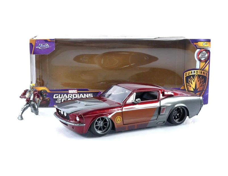 Jada Toys Marvel Guardians Of The Galaxy 1:24 1967 Shelby Gt500 Die-cast Car With 2.75" Starlord Figure