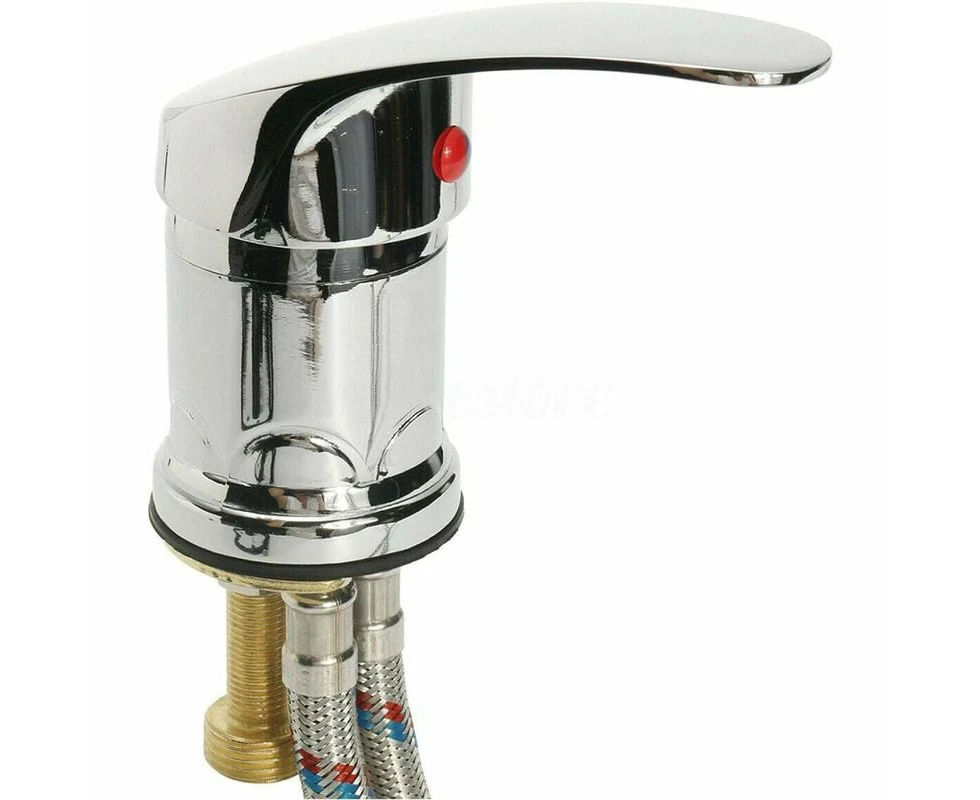 Hair Salon Faucet Kit, Shampoo Bowl, Home Spa, Hot and Cold Mixer, Shower Unit (Silver), One Size