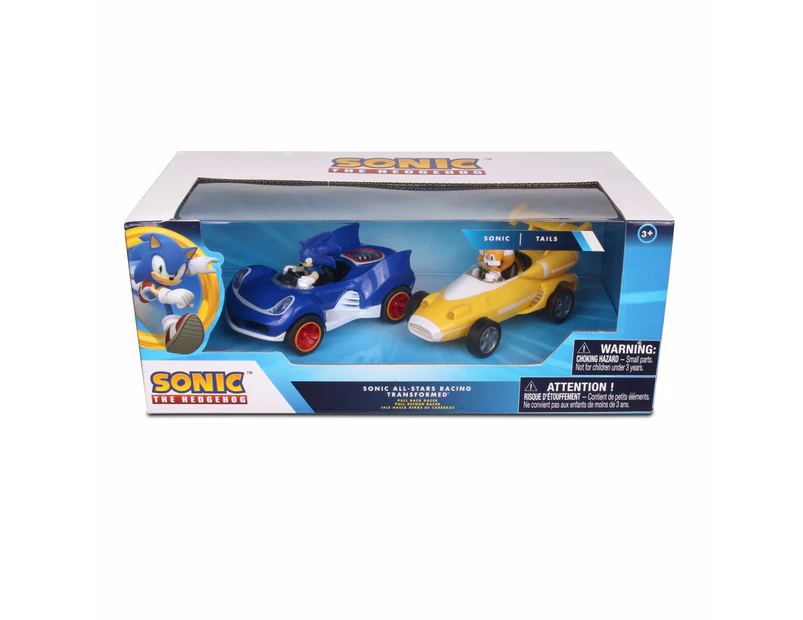 Nkok Sonic Transformed All-stars Racing Pull Back Action: Tails And Sonic Hedgehog