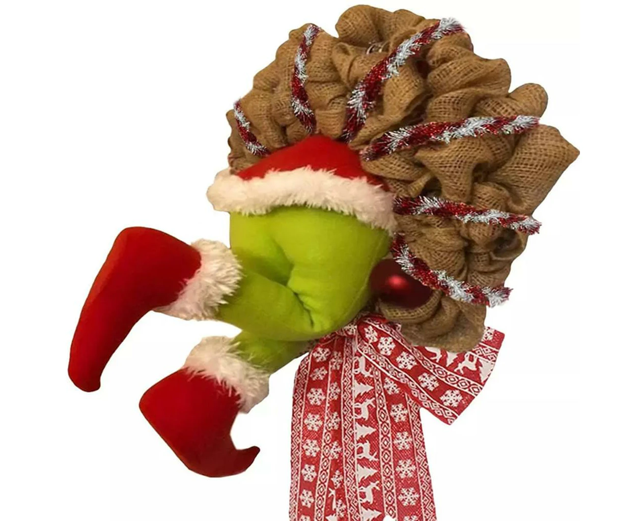 Grinch Wreath Like the Grinch Christmas Burlap Wreath Christmas Garland Decorations Super Cute and Beautiful Great Gifts for Friends