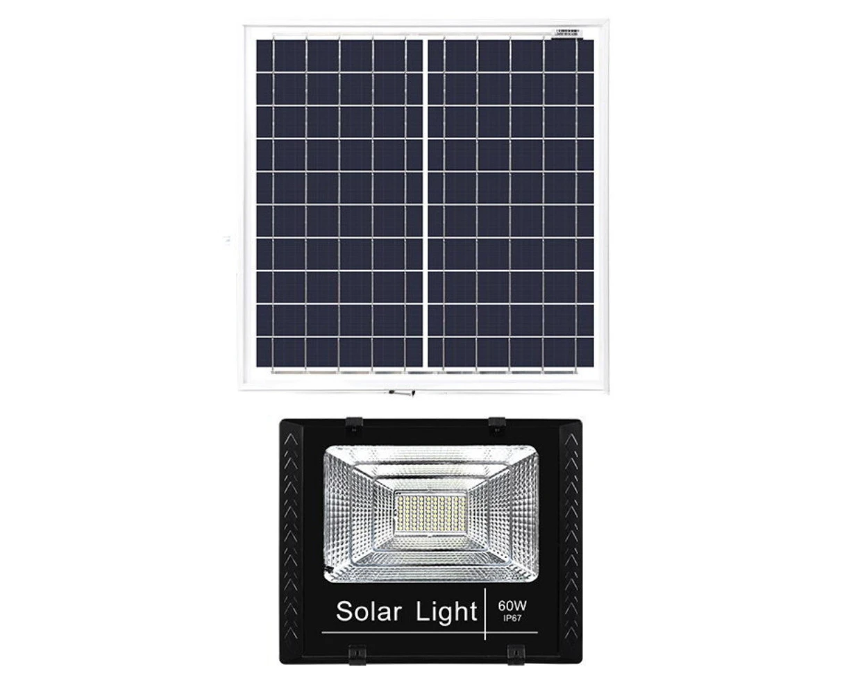 LED Solar Lights Street Flood Light Remote Outdoor Garden Security Lamp 60W