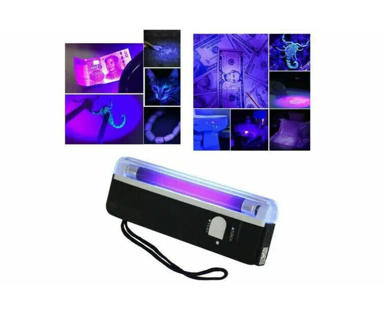 Handheld UV Black Light Torch Lamp Blacklight Party Stage Money Verify Detector