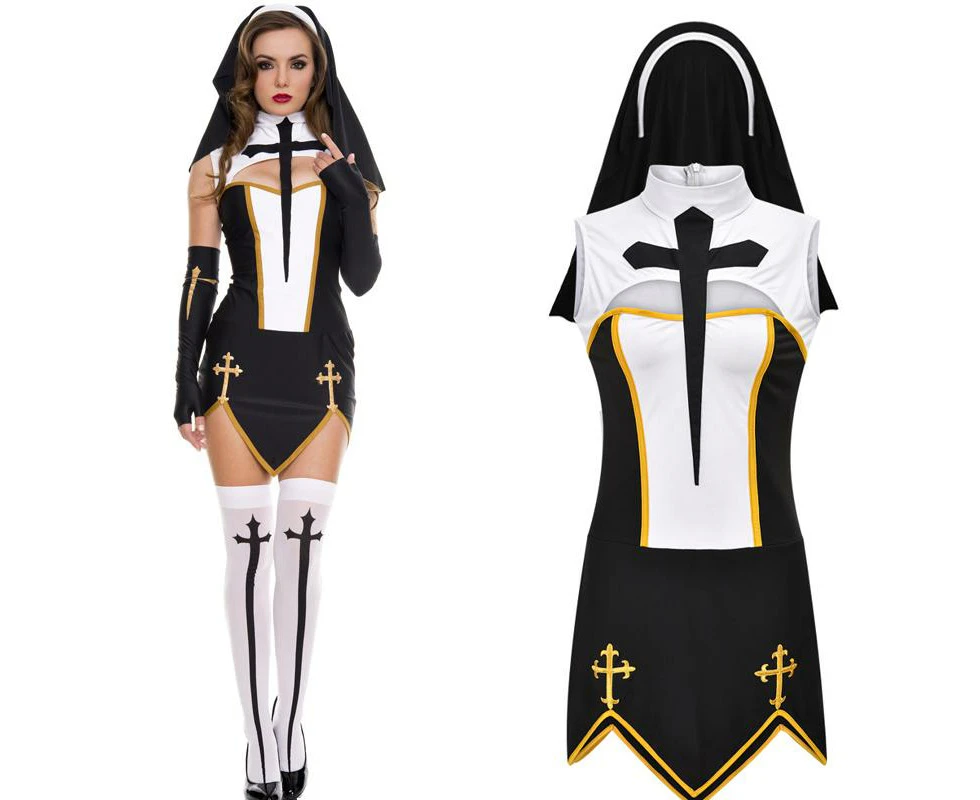 Adult Women Cosplay Hoodie Sexy Sister Outfits For Halloween Party Dress