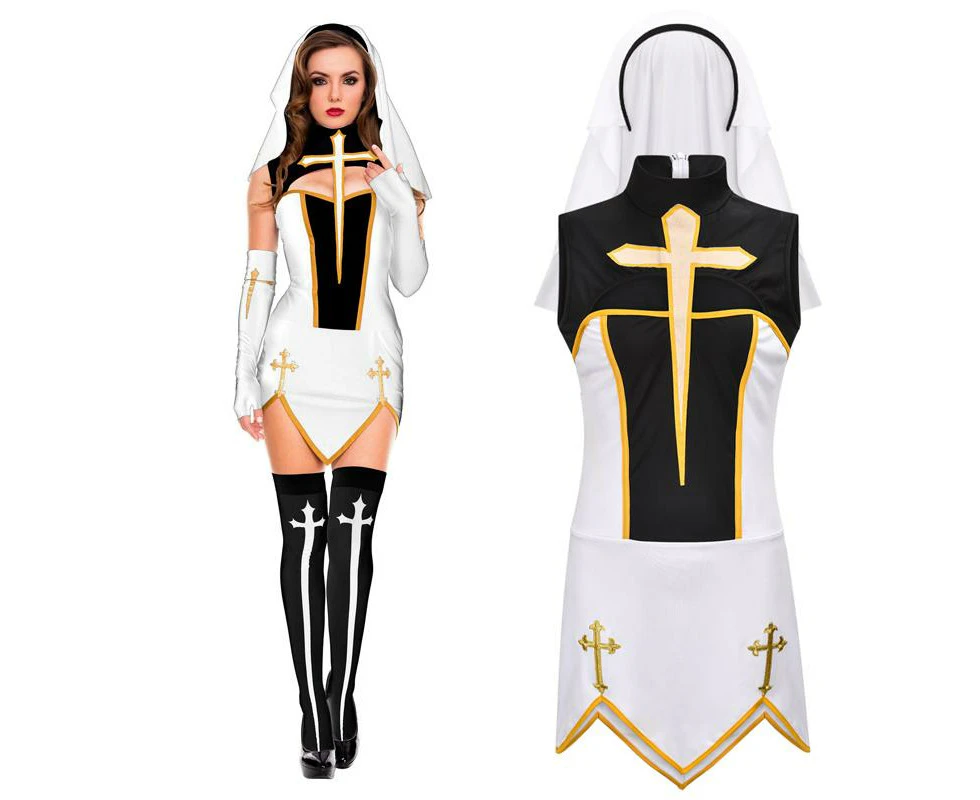 Adult Women Cosplay Hoodie Sexy Sister Outfits For Halloween Party Dress