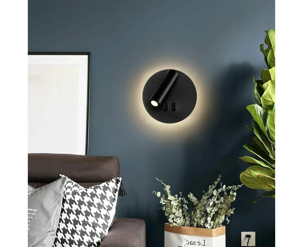 LED Bedside Lamp Wall Light Indoor Hallway with Switch Lighting Bedroom Dining Room Decoration