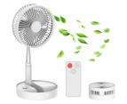 Quiet Fan with Remote Control ECO Mode Rechargeable 7200mAh 4 Speeds Timer Turbo Air Circulator Fan for Office Bedroom