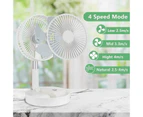 Quiet Fan with Remote Control ECO Mode Rechargeable 7200mAh 4 Speeds Timer Turbo Air Circulator Fan for Office Bedroom