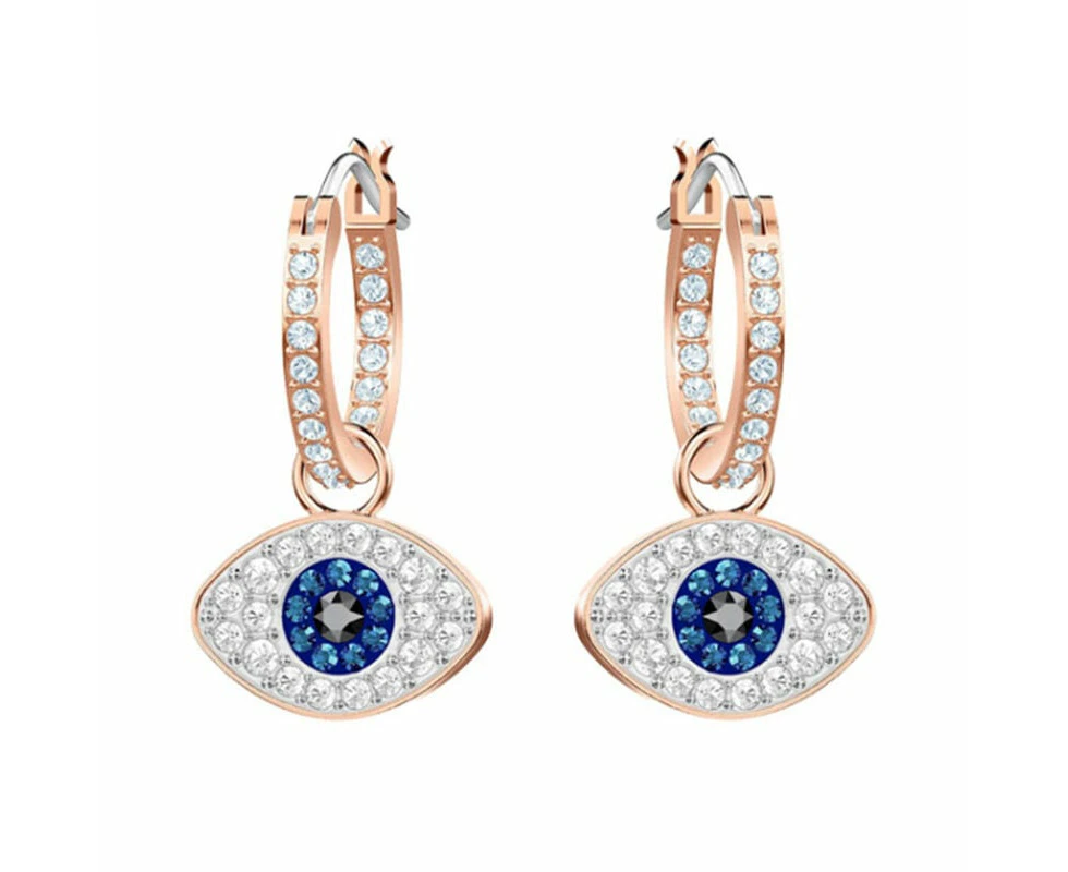 Devil's Eye Stud Earrings Swarovski Element Crystal Matching Earrings for Women