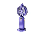 Portable Handheld Misting Fan,5000mAh,5 Speeds,LED Display,90°Foldable Cooling Fan for Camping Outdoor, Home, Office Purple