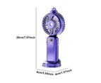 Portable Handheld Misting Fan,5000mAh,5 Speeds,LED Display,90°Foldable Cooling Fan for Camping Outdoor, Home, Office Purple