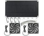 Solar Panel Fan Kit, AntPay 10W Weatherproof Dual Fan with 11Ft/3.5m Cable for Small Chicken Coops, Greenhouses, Sheds,Pet Houses, Window Exhaust