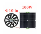 100W Silicon Solar Panel Solar Film 12V Solar Powered Fan 10 Inch Mini Cooling Fan Solar Fan Solar Exhaust Fan Ven STOL