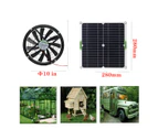 100W Silicon Solar Panel Solar Film 12V Solar Powered Fan 10 Inch Mini Cooling Fan Solar Fan Solar Exhaust Fan Ven STOL