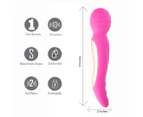 Maia Zoe Twisty USB Rechargeable Dual Vibrating Pleasure Wand - Pink