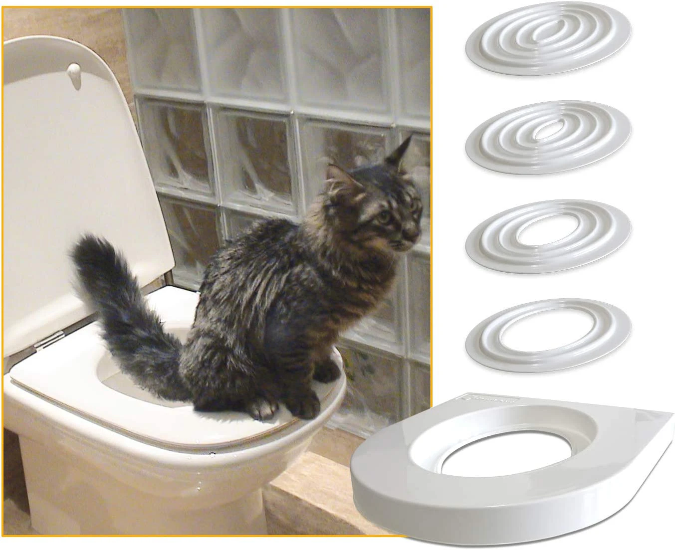 Cat Training Kit Teach your cat to use the toilet in 5 small steps