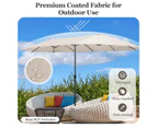 Costway Double-Sided Patio Umbrella Outdoor Umbrella Poolside & Garden Umbrella White