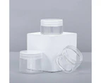 10pcs Transparent Wide Mouth Plastic Jars with Cap Skin Care Cream Containers