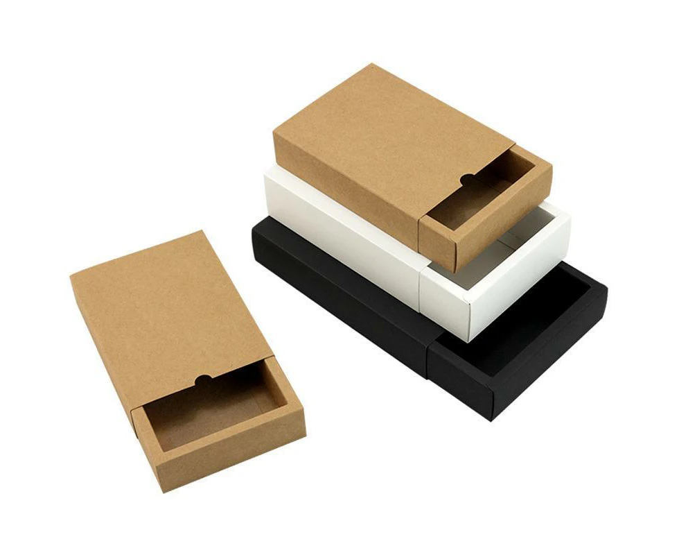 Drawer Type Paper Boxes 100PCS 4Sizes 3Colours