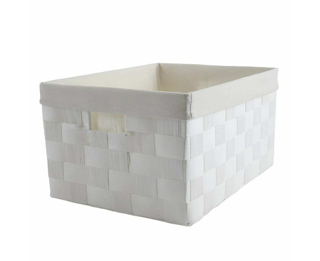 Linear Storage Basket White Large