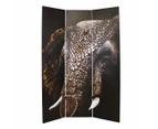 Canvas Elephant Room Divider Screen