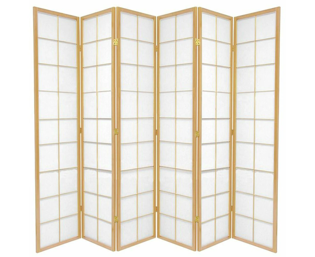 Zen Room Divider Screen Natural 6 Panel