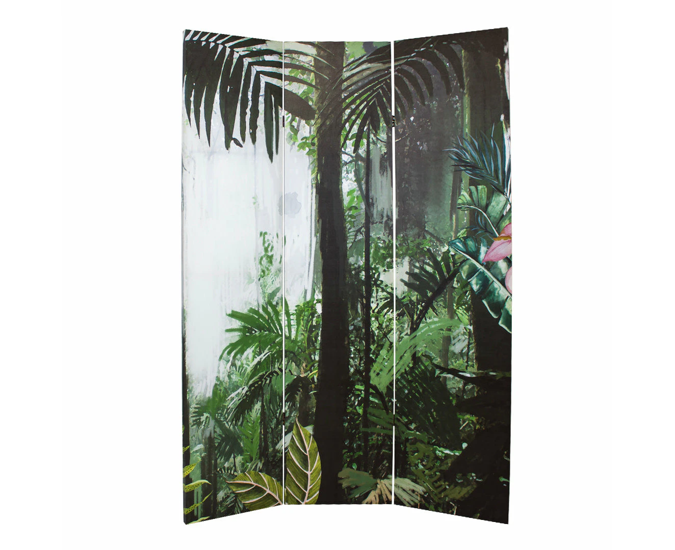 Canvas Tropical Rainforest Room Divider Screen