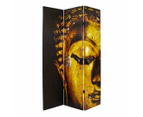 Canvas Gold Buddha Room Divider Screen