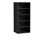 Oikiture Wardrobe Shelf Unit Clothes Storage Cabinet 5 Shelves Organiser Black