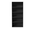 Oikiture Wardrobe Shelf Unit Clothes Storage Cabinet 5 Shelves Organiser Black