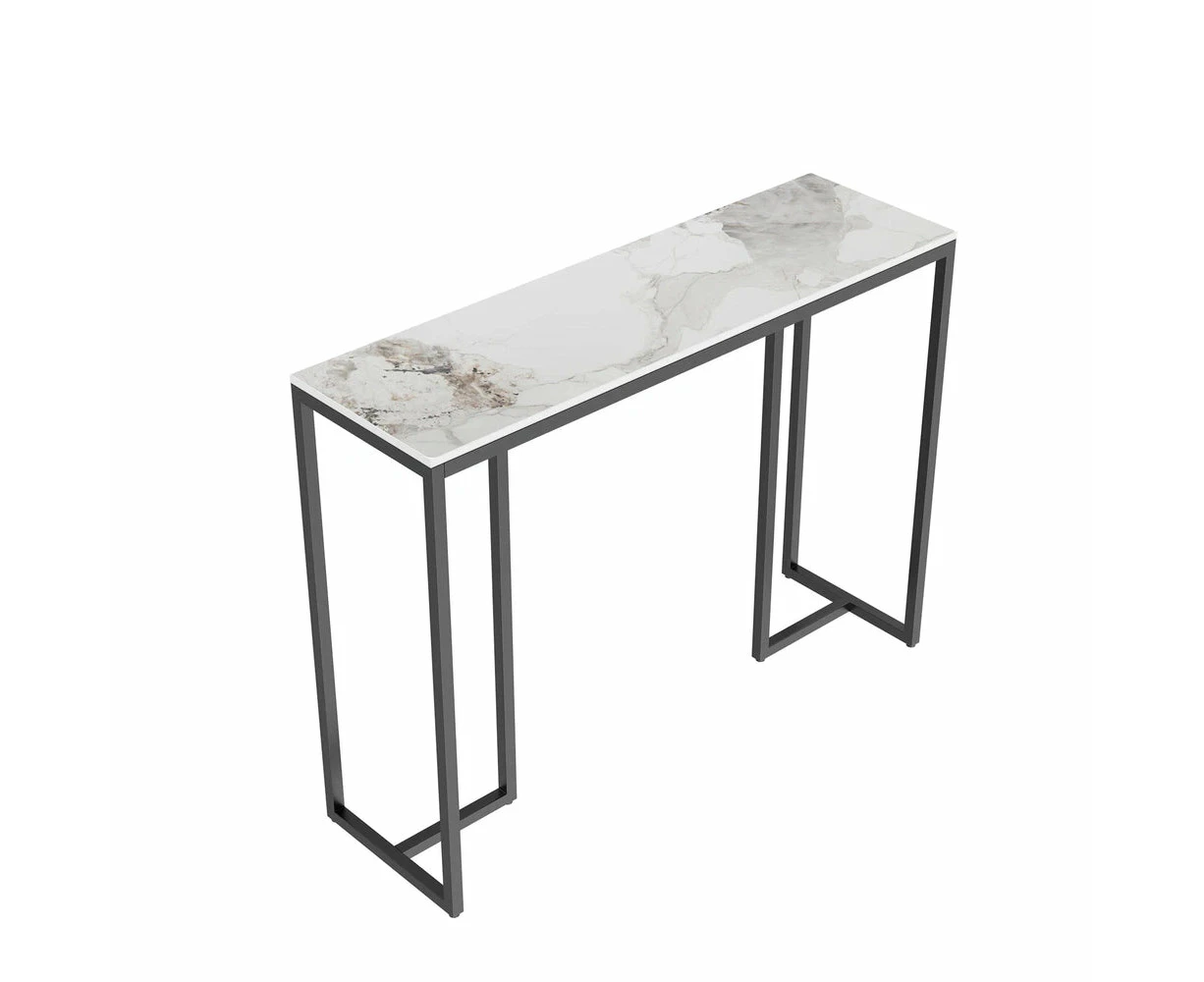 Modern Marble Console Table – Accent Side Stand (Cold Emerald)