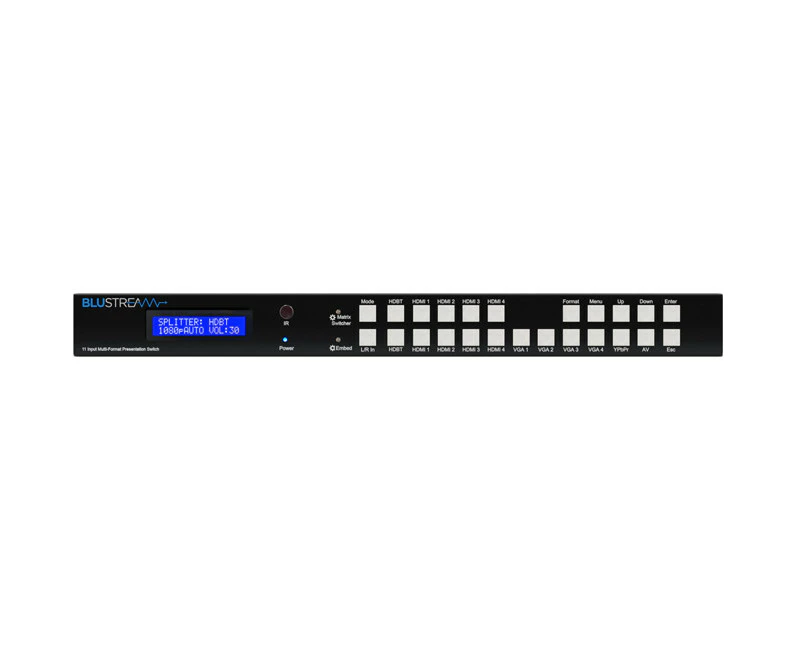 BluStream Multi-Format Presentation Switcher 11-IN 2-OUT 1080P HDMI HDCP