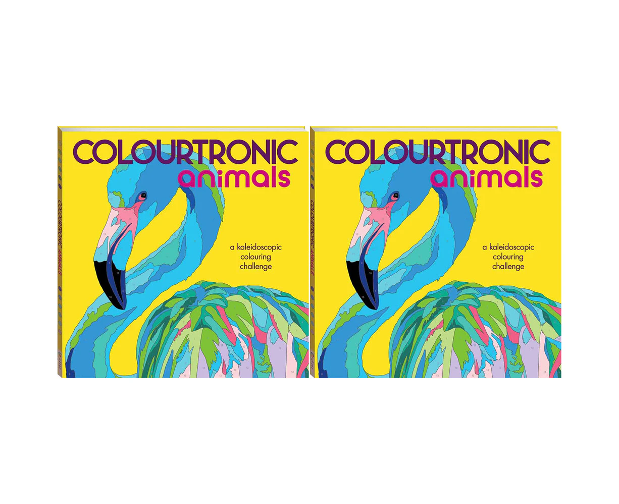 2x Art Maker Colourtronic Animals Adult Colouring Book Art/Craft Activity 6y+