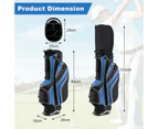 Costway Golf Stand Cart Bag w/6 Way Divider Carry Organizer Pockets Storage Navy