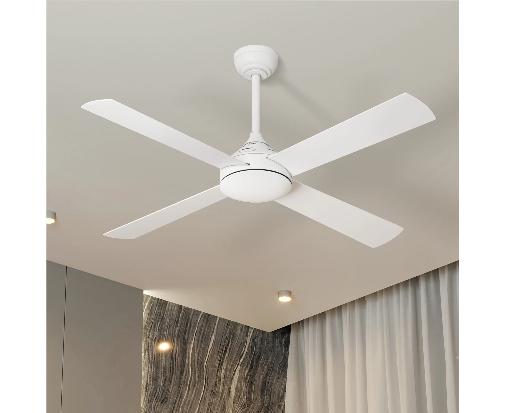 Vevare 52'' Ceiling Fan AC Motor with Remote Control Timer White