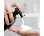 Foaming Soap Dispenser, 15oz Refillable Pump Bottle Plastic for Liquid Soap, Shampoo, Body Wash, 2 Pcs, Black