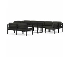 vidaXL 10 Piece Garden Lounge Set with Cushions Aluminium Anthracite