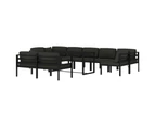 vidaXL 10 Piece Garden Lounge Set with Cushions Aluminium Anthracite