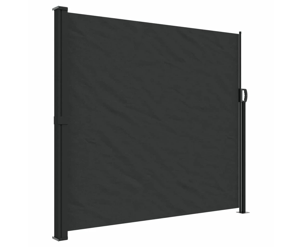 vidaXL Retractable Side Awning Black 180x500 cm