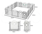 Bopeep Kids Playpen Baby Safety Gate Toddler Fence Child Play Game Toy 24 Grey