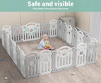 Bopeep Kids Playpen Baby Safety Gate Toddler Fence Child Play Game Toy 24 Grey