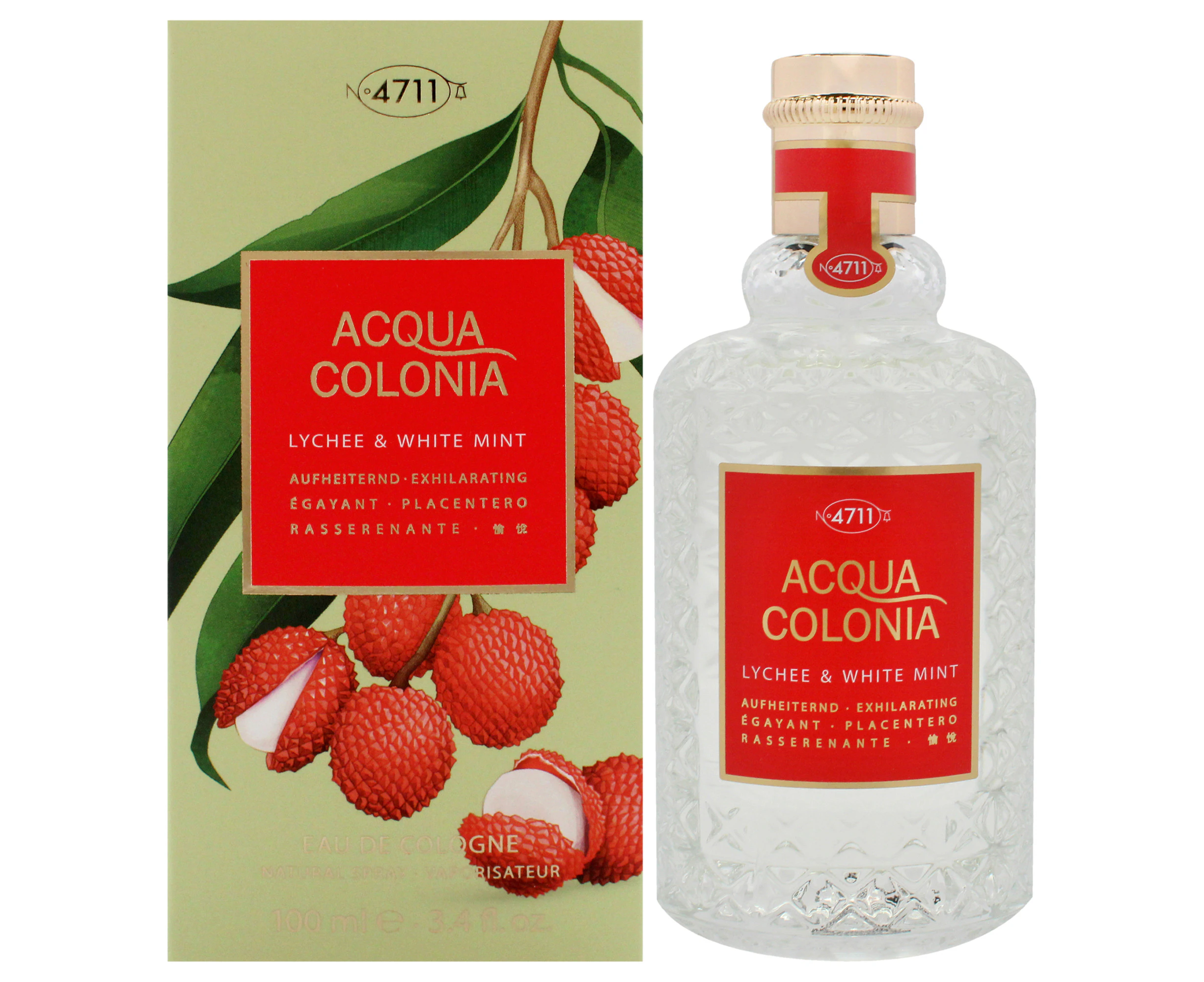 4711 Acqua Colonia Lychee and White Mint by Muelhens for Unisex - 3.4 oz EDC Spray