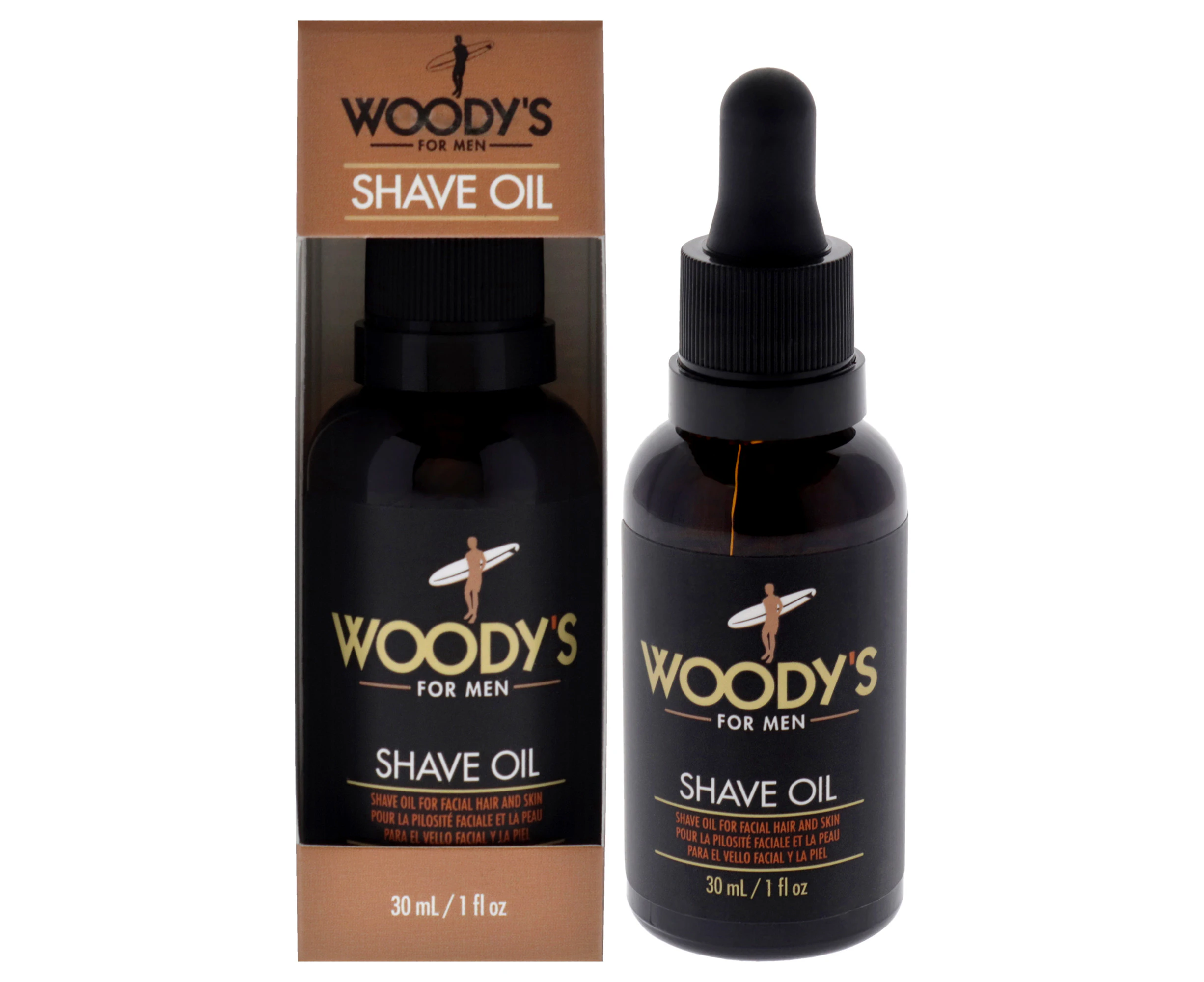 Shave Oil by Woodys for Men - 1 oz Oil