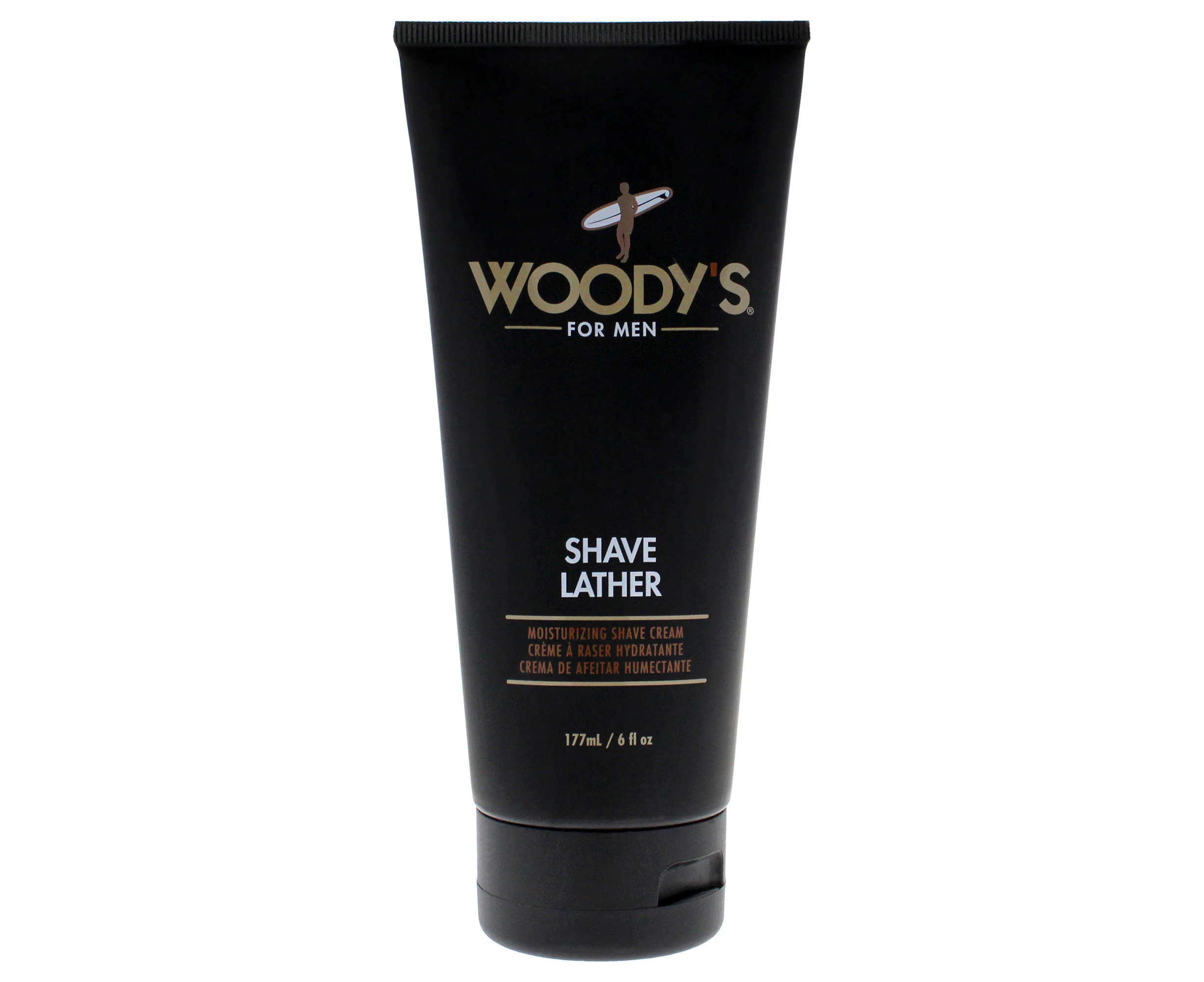 Shave Lather Cream by Woodys for Men - 6 oz Shave Cream