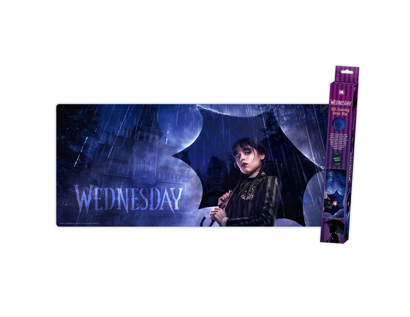 Wednesday Addams Downpour XXL Gaming Desk Mat (90 x 40cm/35.5 x 15.7")