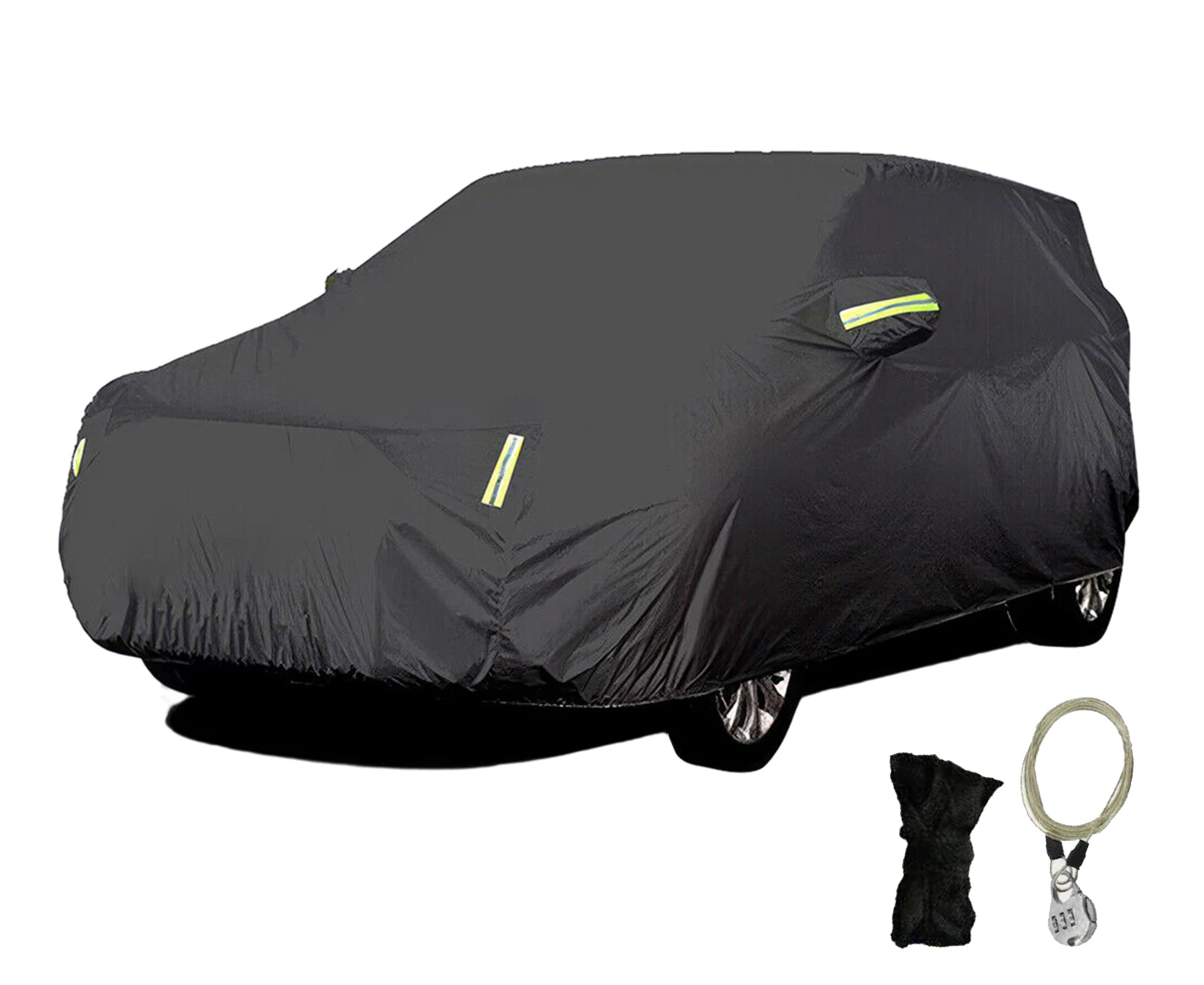 6 Layers Outdoor Universal Full Car Covers for Automobiles All Weather UV Protection Rain Dust Scratch Snow Fit SUV Large (5.2 * 2.0 * 1.8M)