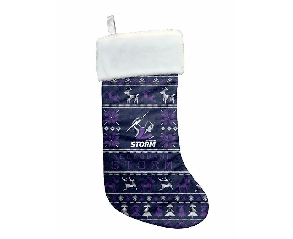 Melbourne Storm NRL Christmas Stocking Gift Bag Sock Xmas Hanging Ornament