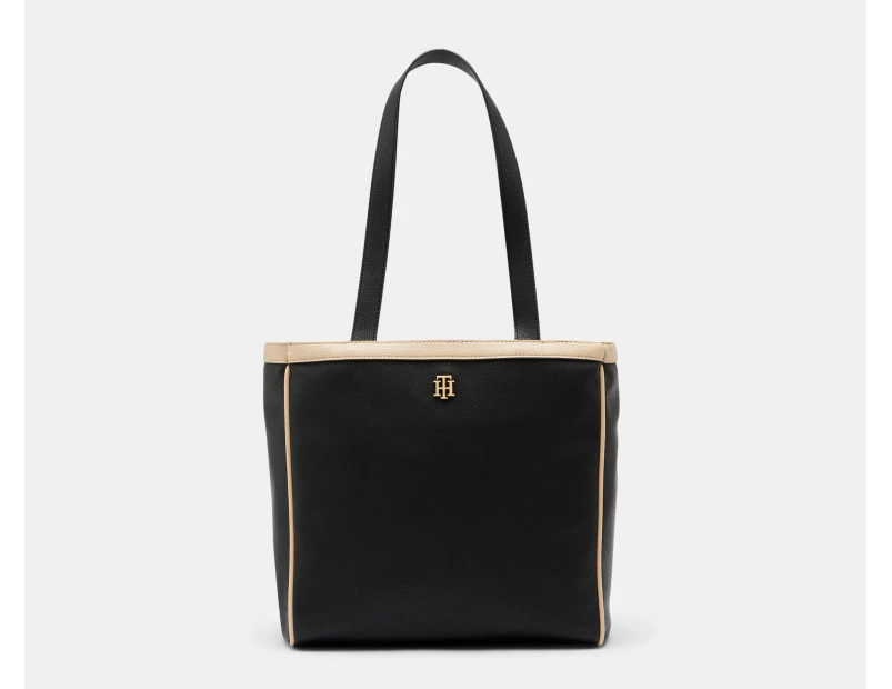 Tommy Hilfiger Noelle II North South Tote Bag - Black/Fawn