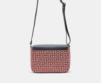 Tommy Hilfiger Brenna II Flap Crossbody Bag - Light Stone/Red